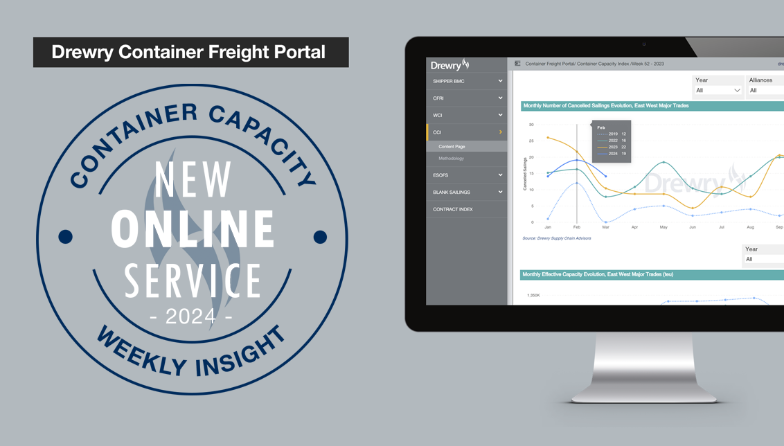 Drewry launches interactive version of Container Capacity Insight through Container Freight Portal
