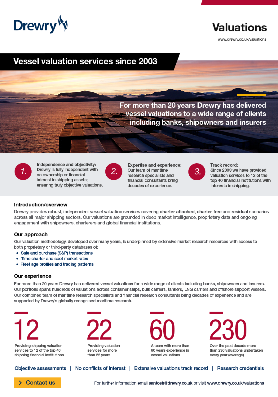 Drewry Valuation Services - Find out more